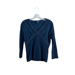 August Silk Knits Women's Black Top